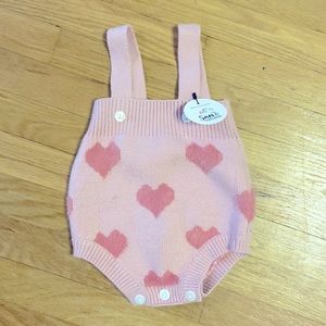 Sam & Louloute pink fuzzy romper